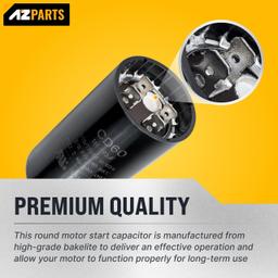 [2025 Upgraded] BlueStars 161-193 uF MFD 110-125 VAC Â±20% 50/60 Hz CD60 Round Motor Start Capacitor Replacement Part - Fit Single Phase AC Pool Pump or Well Pump - Lifetime Up to 30.000 Hours thumbnail 5