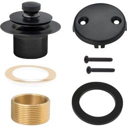 Lift & Turn Tub Trim Kit Set with Two-Hole Overflow Faceplate thumbnail 0