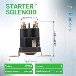 [Lifetime Warranty] 435-700 Starter Solenoid 3 Terminal 12V thumbnail 7