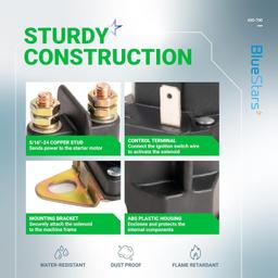[Lifetime Warranty] 435-700 Starter Solenoid 3 Terminal 12V thumbnail 5