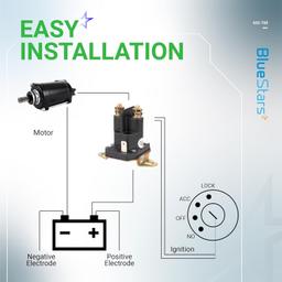 [Lifetime Warranty] 435-700 Starter Solenoid 3 Terminal 12V thumbnail 1