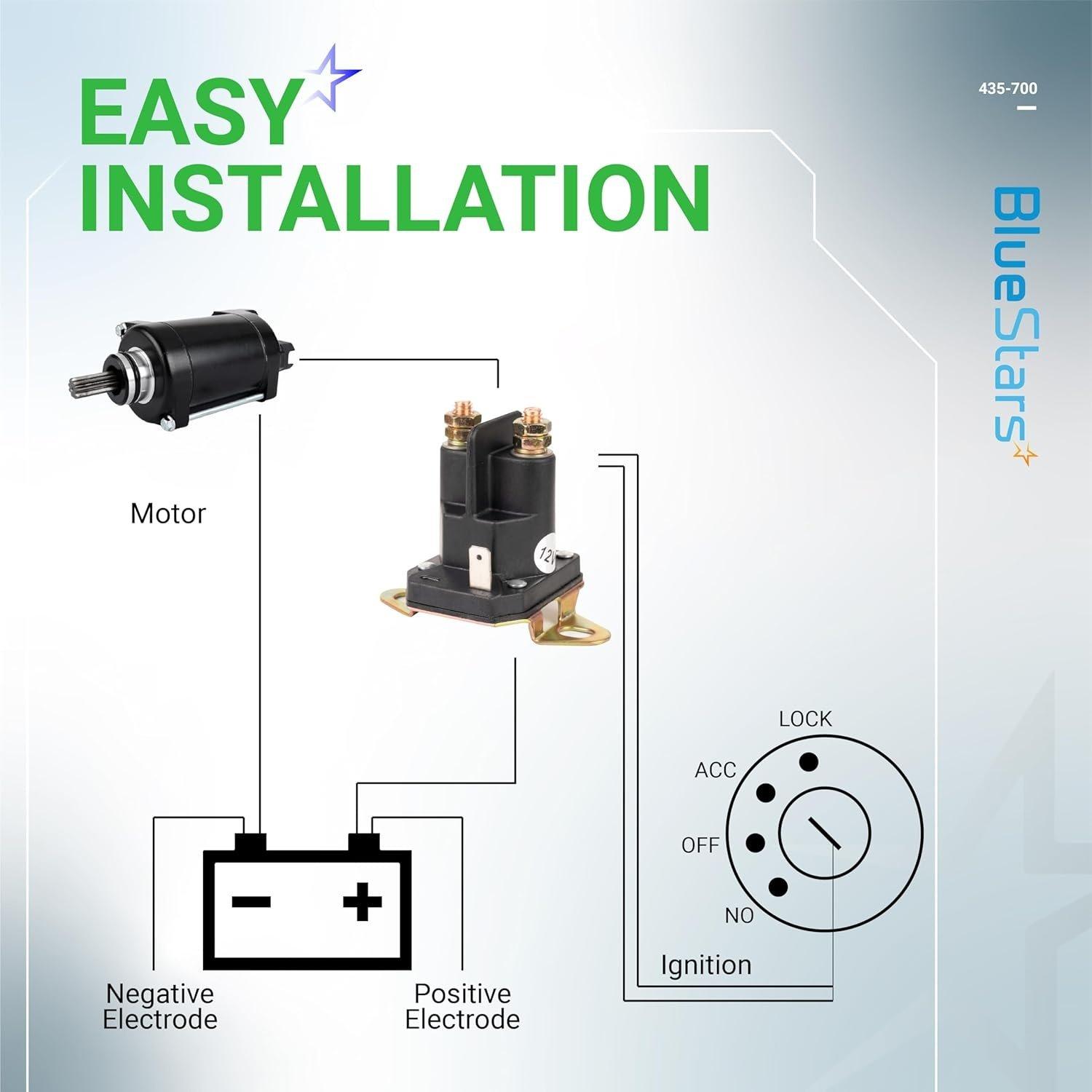 [Lifetime Warranty] 435-700 Starter Solenoid 3 Terminal 12V image 1