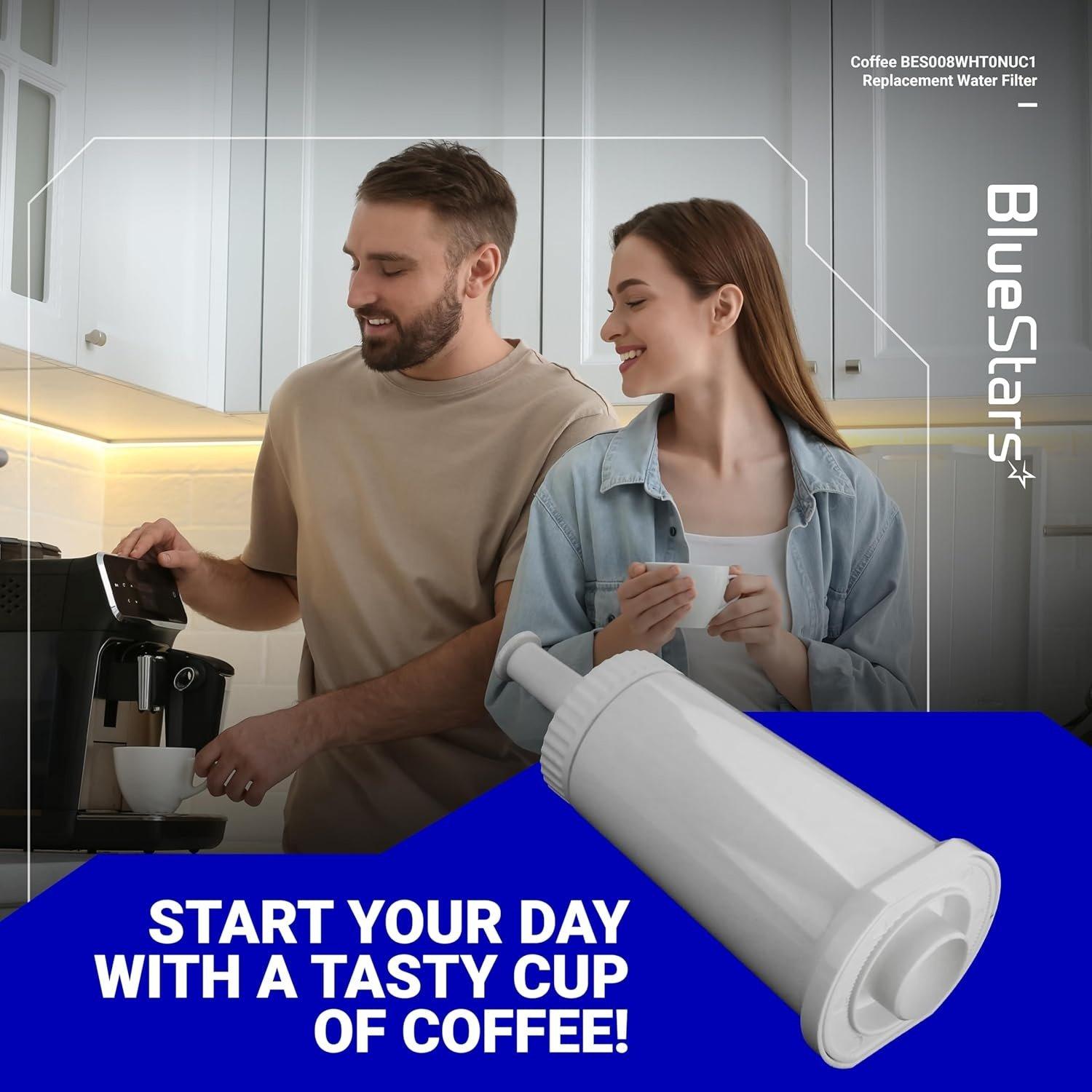 [Lifetime Warranty] BES008WHT0NUC1 Coffee Machine Water Filter - Compatible with BES880 Barista Touch, BES990 Oracle Touch BES980 Oracle & Bambino ClaroSwiss Sage Espresso Machine BES920 BES878 - Pack of 2 image 4