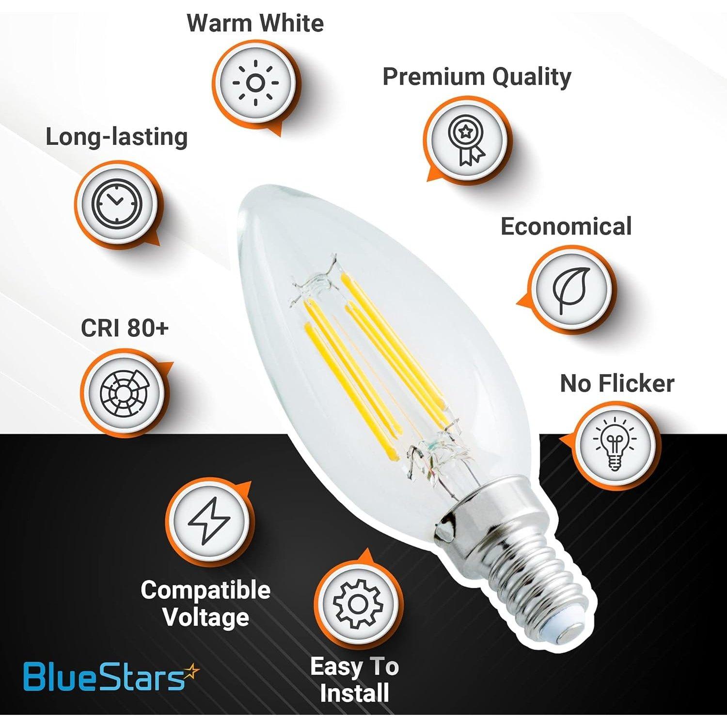 10-Pack 6W C35 B11 LED Bulb image 3