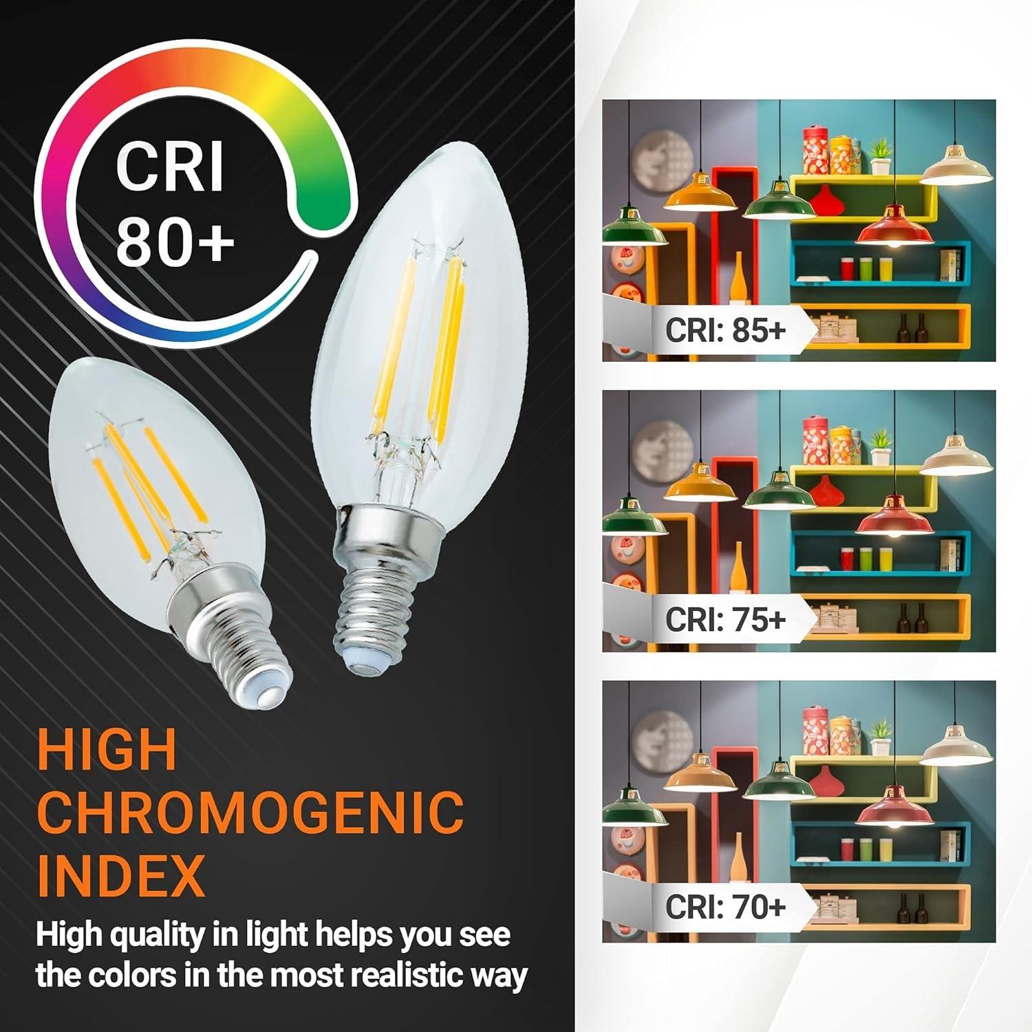 10-Pack 6W C35 B11 LED Bulb image 4