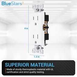[Lifetime Warranty] 2 Duplex Electrical Wall Charger Outlet 15A/125VAC thumbnail 1