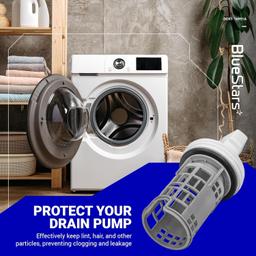 [Lifetime Warranty] DC97-16991A Washer Drain Pump Filter - Compatible with Samsung Washing Machines WF42H5600AW/A2 WF42H5000AW WF42H5000AW/A2 WF42H5600AP WF42H5600AP/A2 - Replaces 2813211 PS4222025 AP5586931 thumbnail 2