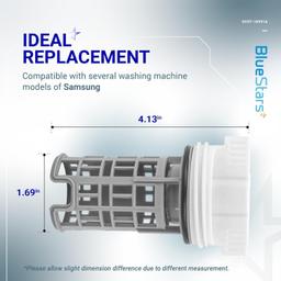 [Lifetime Warranty] DC97-16991A Washer Drain Pump Filter - Compatible with Samsung Washing Machines WF42H5600AW/A2 WF42H5000AW WF42H5000AW/A2 WF42H5600AP WF42H5600AP/A2 - Replaces 2813211 PS4222025 AP5586931 thumbnail 1