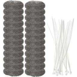 [Lifetime Warranty] Washing Machine Lint Traps with Cable Ties - Rust-Proof Stainless Steel Mesh Lint Snare Trap for Washer Hose Lint Catchers - Pack of 24 thumbnail 0