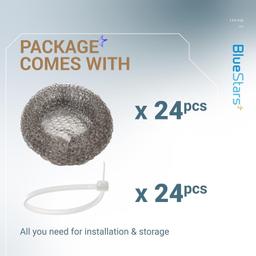 [Lifetime Warranty] Washing Machine Lint Traps with Cable Ties - Rust-Proof Stainless Steel Mesh Lint Snare Trap for Washer Hose Lint Catchers - Pack of 24 thumbnail 5