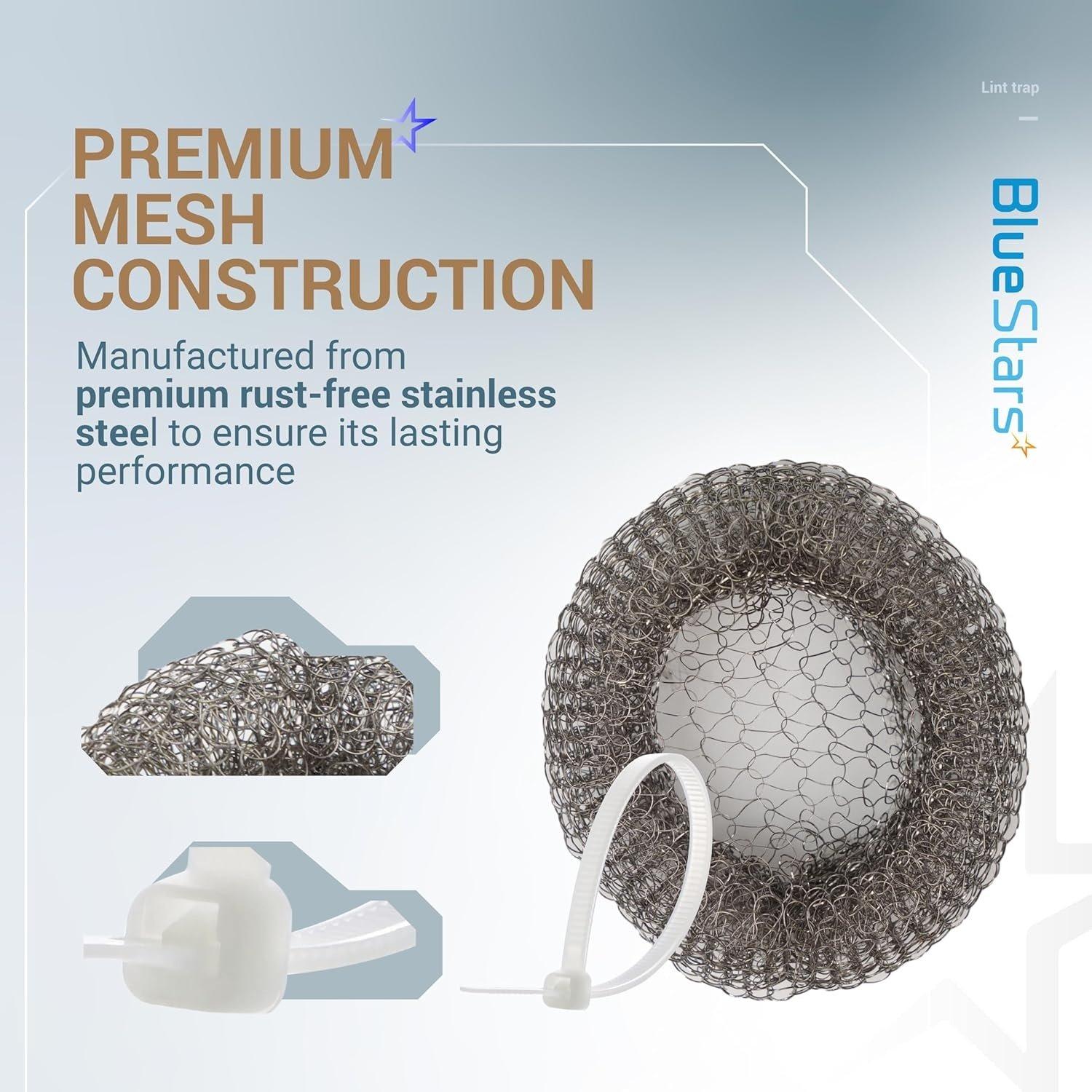 [Lifetime Warranty] Washing Machine Lint Traps with Cable Ties - Rust-Proof Stainless Steel Mesh Lint Snare Trap for Washer Hose Lint Catchers - Pack of 24 image 6