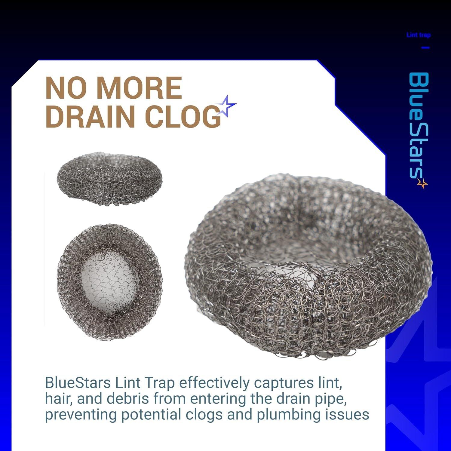 [Lifetime Warranty] Washing Machine Lint Traps with Cable Ties - Rust-Proof Stainless Steel Mesh Lint Snare Trap for Washer Hose Lint Catchers - Pack of 24 image 3