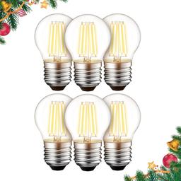 [Lifetime Warranty] G45 E26 Edison LED Filament Globe Bulb 120V 5W (60 Watt Equivalent) - Pack of 6 thumbnail 0