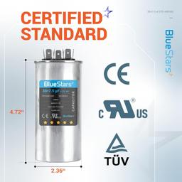 [Lifetime Warranty] 30+7.5 uF MFD Â±5% 370/440 VAC Dual Run Start Round Capacitor 50/60 Hz 10000AFC - Fits Condenser, Heat Pump thumbnail 6