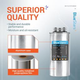 [Lifetime Warranty] 30+7.5 uF MFD Â±5% 370/440 VAC Dual Run Start Round Capacitor 50/60 Hz 10000AFC - Fits Condenser, Heat Pump thumbnail 11