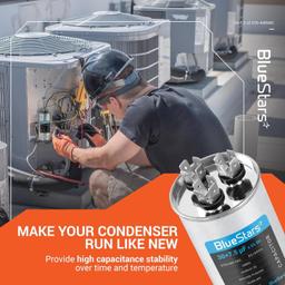 [Lifetime Warranty] 30+7.5 uF MFD Â±5% 370/440 VAC Dual Run Start Round Capacitor 50/60 Hz 10000AFC - Fits Condenser, Heat Pump thumbnail 8