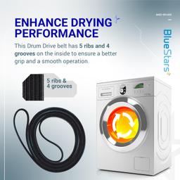 [Lifetime Warranty] 6602-001655/5ph2337 Drum Belt & DC93-00634A Dryer Idler Pulley with Sturdy Clip - Compatible with Samsung, Kenmore DV45H7000EW DV48H7400EW DV42H5000EW thumbnail 6