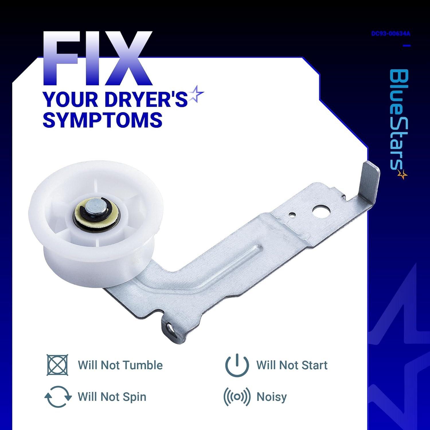 [Lifetime Warranty] 6602-001655/5ph2337 Drum Belt & DC93-00634A Dryer Idler Pulley with Sturdy Clip - Compatible with Samsung, Kenmore DV45H7000EW DV48H7400EW DV42H5000EW image 5