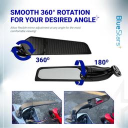 [Lifetime Warranty] Motorcycle Rear View Stealth Mirrors thumbnail 4