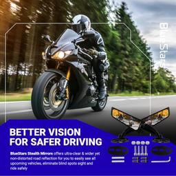 [Lifetime Warranty] Motorcycle Rear View Stealth Mirrors thumbnail 6