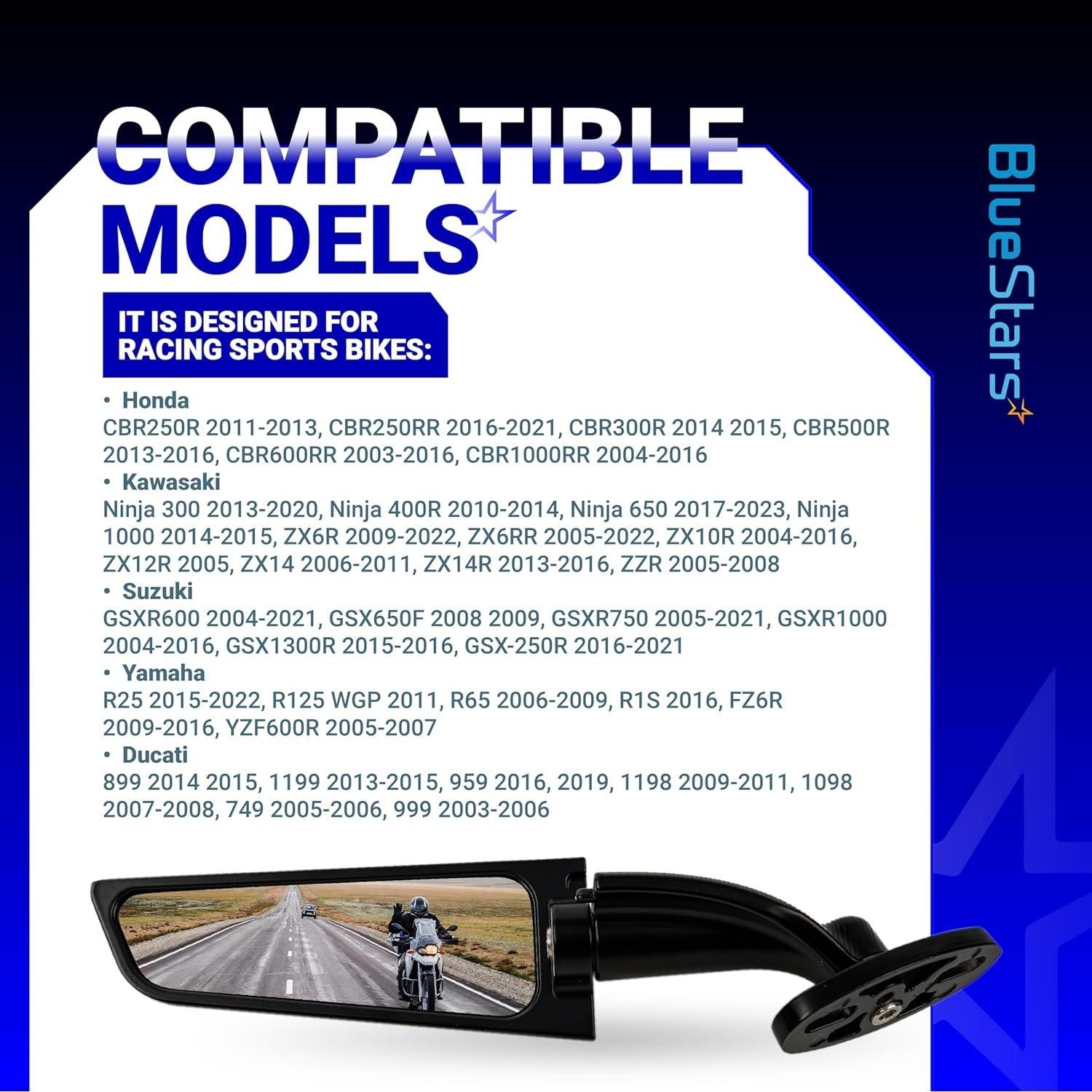 [Lifetime Warranty] Motorcycle Rear View Stealth Mirrors image 5