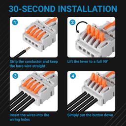 [Lifetime Warranty] 20 Pcs 250V 32A Compact Splicing Lever thumbnail 4