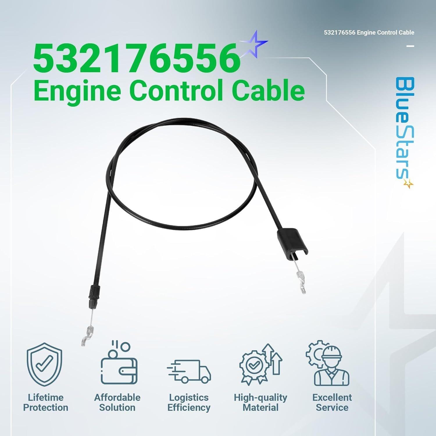 532176556 Walk Behind Lawn Mower Engine Control Cable image 2