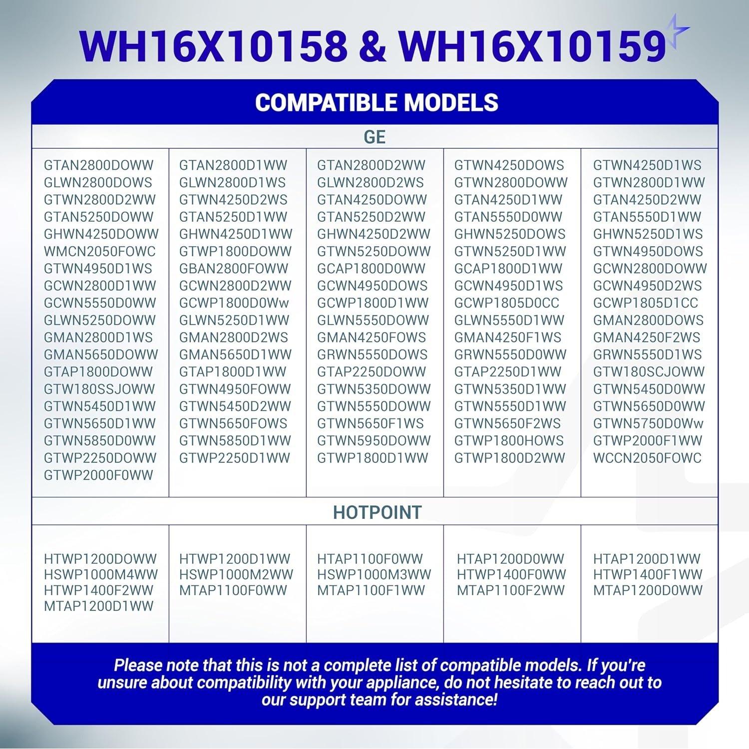 [Lifetime Warranty] WH16X10158 & WH16X10159 Washer Suspension Rod Set 28.5" - For GE, Hotpoint Washer GTWN4250D0WS GTWN4250D1WS HSWP1000M4WW GCWP1800D1WW - Replaces PS3654190 PS3654191 2754602 AP5632455 - Pack of 4 image 7