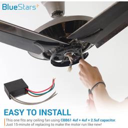 [Lifetime Warranty] CBB61 4uf+4uf+2.5uf 5-Wire 250V/300V AC Ceiling Fan Capacitor thumbnail 6