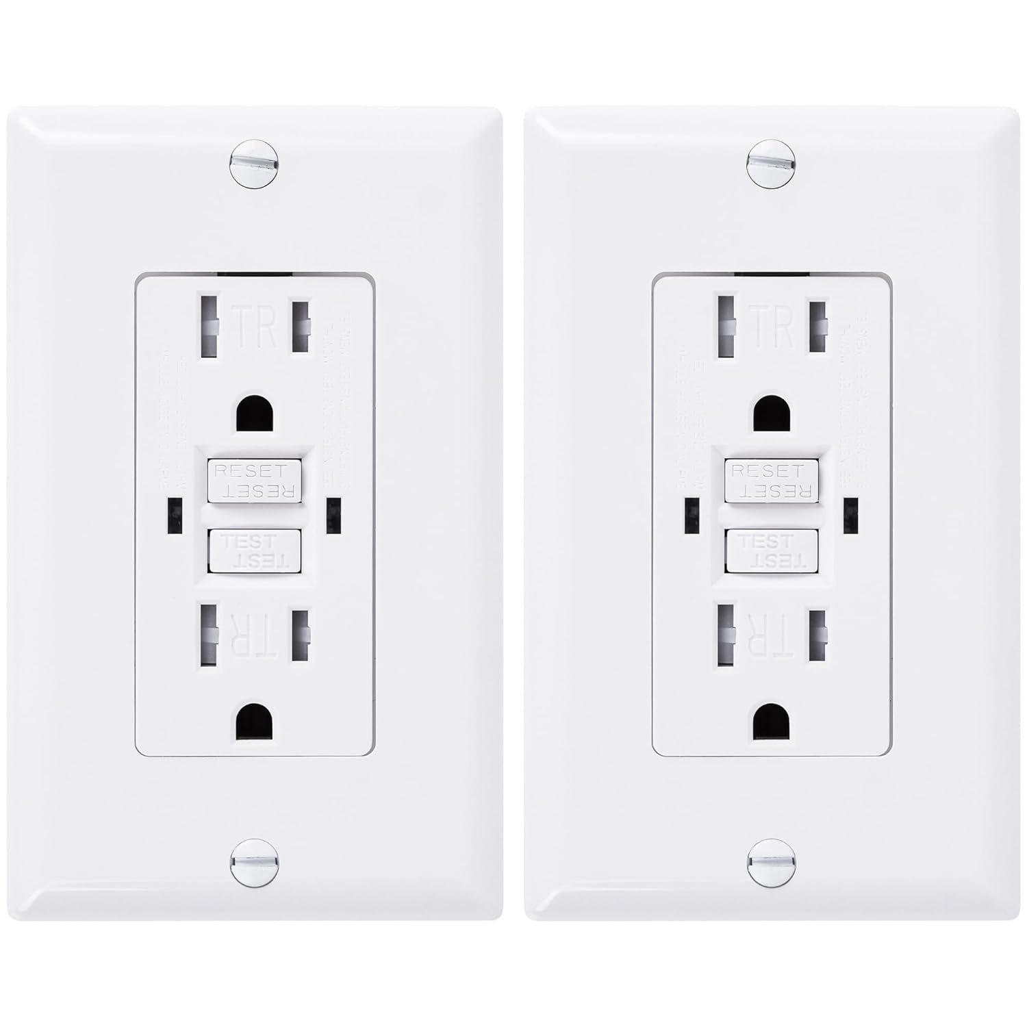 Electrical Wall Charger Outlet 15A/125VAC - Pack of 2 image 0