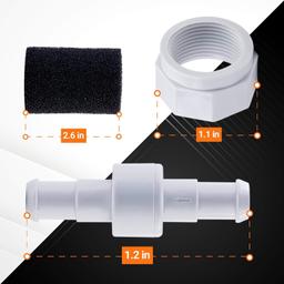 G52 Back-Up Valve Include G53 Gear Mechanism & D20 Hose Swivel & D15 Feed Hose Nut & 9-100-3105 Sweep Hose Scrubber thumbnail 2