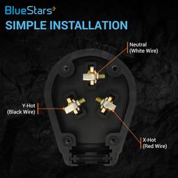 [Lifetime Warranty] NEMA 10-30P & NEMA 10-50P Interchangeable Straight Blade Angle Plug thumbnail 2