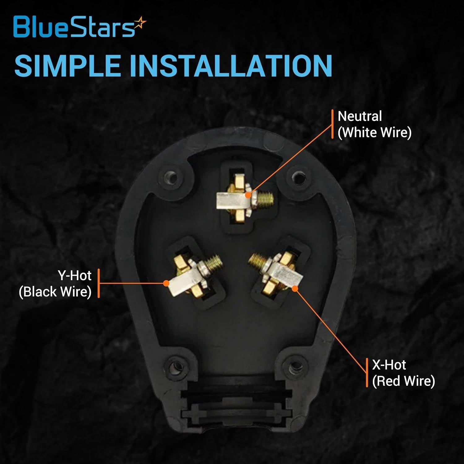 [Lifetime Warranty] NEMA 10-30P & NEMA 10-50P Interchangeable Straight Blade Angle Plug image 2
