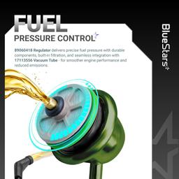 [Lifetime Warranty] 89060418 & 17113556 Fuel Injection Pressure Regulator with Vacuum Line thumbnail 5