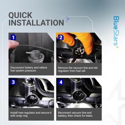 [Lifetime Warranty] 89060418 & 17113556 Fuel Injection Pressure Regulator with Vacuum Line thumbnail 1