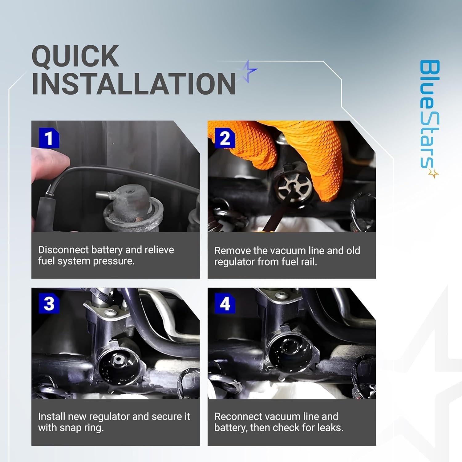 [Lifetime Warranty] 89060418 & 17113556 Fuel Injection Pressure Regulator with Vacuum Line image 1