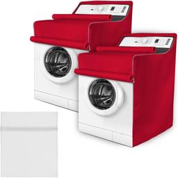[Lifetime Warranty] Red Washing Machine Covers with Laundry Bag thumbnail 0