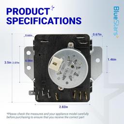 [Lifetime Warranty] W10185981 Dryer Timer - Compatible with Whirlpool Kenmore Crosley Amana Dryers - Replaces WPW10185981 1481704 AP6016540 PS11749830 EAP11749830 418-095-20-B5 thumbnail 3
