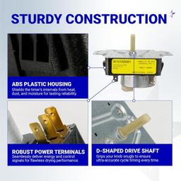 [Lifetime Warranty] W10185981 Dryer Timer - Compatible with Whirlpool Kenmore Crosley Amana Dryers - Replaces WPW10185981 1481704 AP6016540 PS11749830 EAP11749830 418-095-20-B5 thumbnail 7