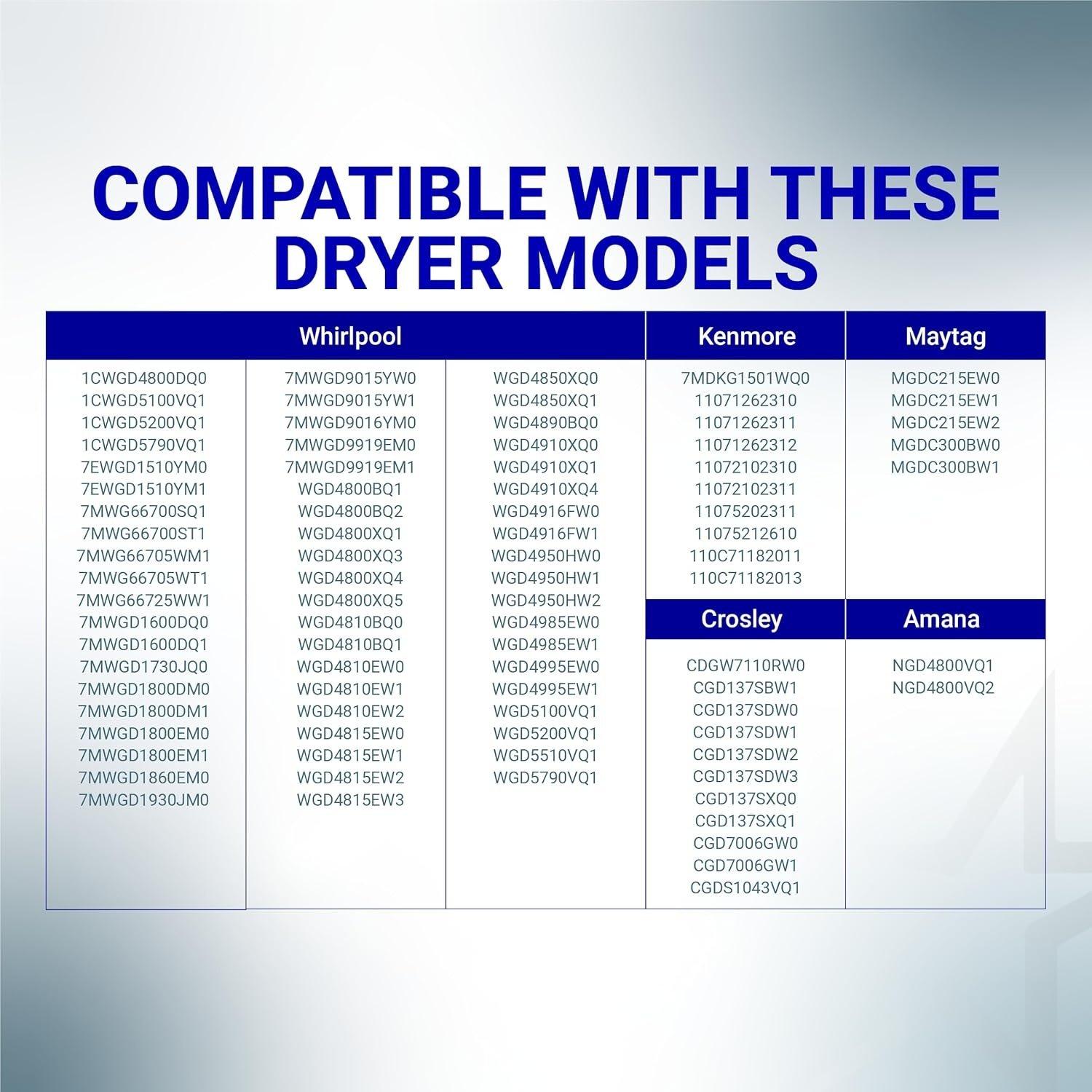 [Lifetime Warranty] W10185981 Dryer Timer - Compatible with Whirlpool Kenmore Crosley Amana Dryers - Replaces WPW10185981 1481704 AP6016540 PS11749830 EAP11749830 418-095-20-B5 image 5