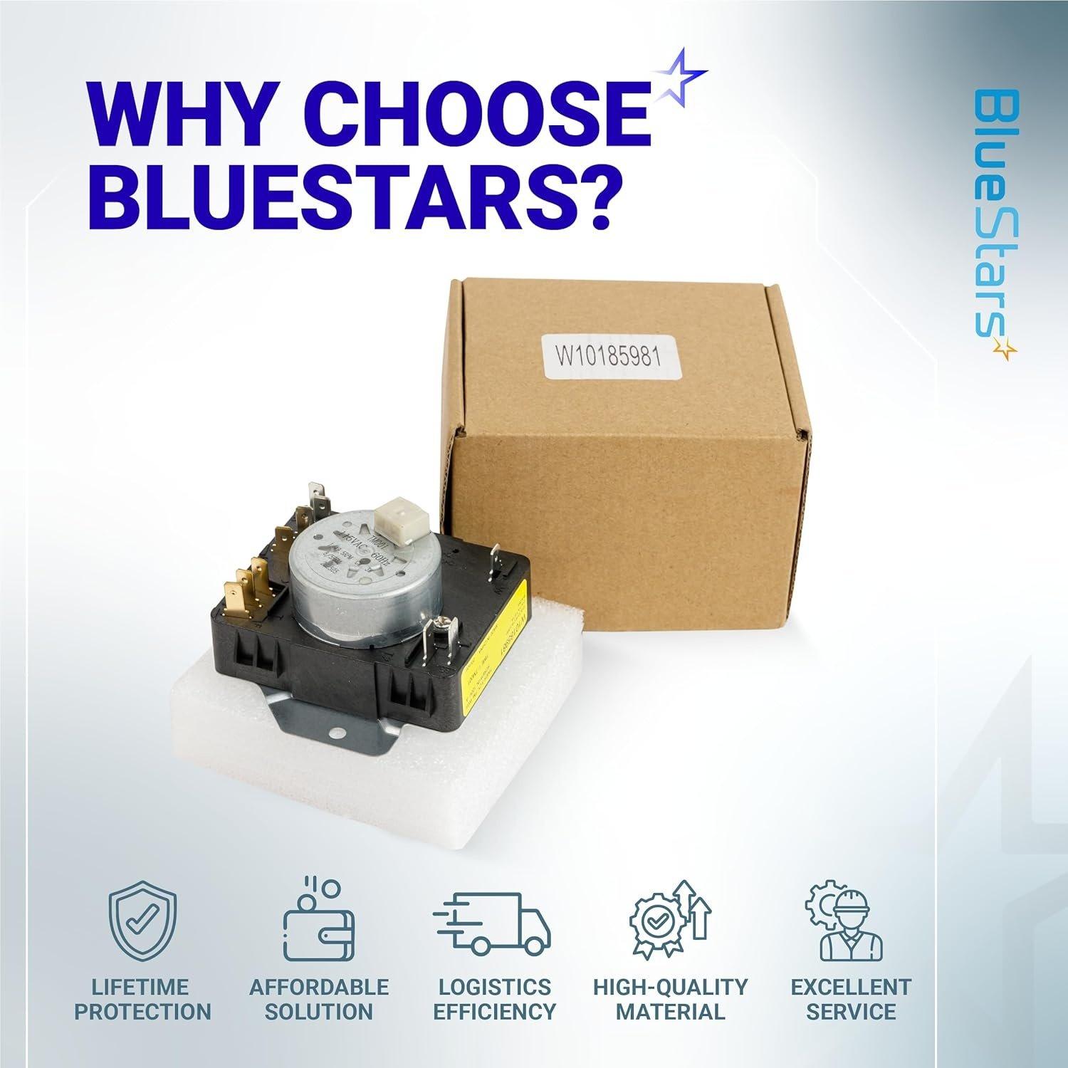 [Lifetime Warranty] W10185981 Dryer Timer - Compatible with Whirlpool Kenmore Crosley Amana Dryers - Replaces WPW10185981 1481704 AP6016540 PS11749830 EAP11749830 418-095-20-B5 image 1