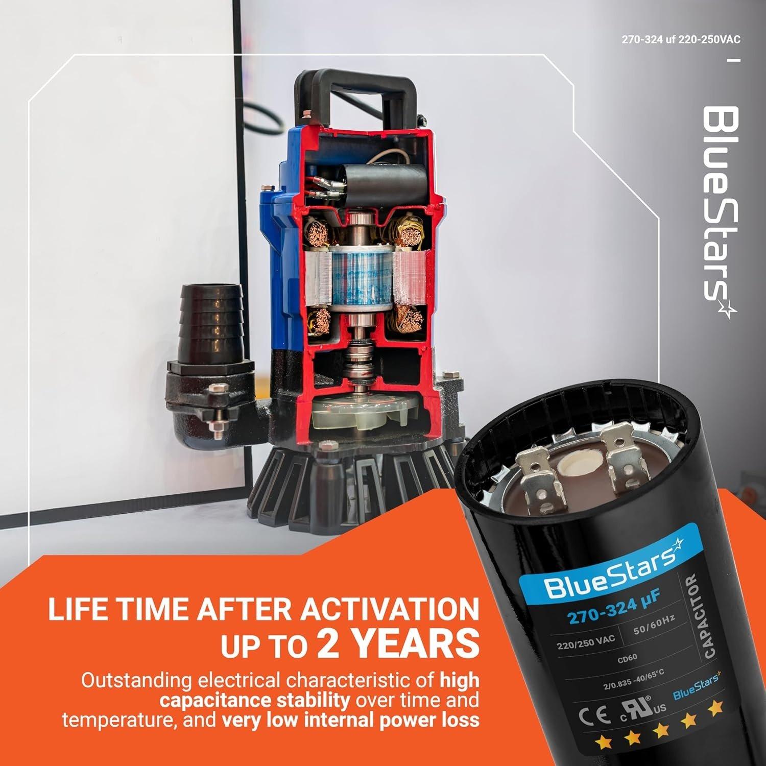 [Lifetime Warranty] 270-324 uF MFD 220-250 VAC Round Start Capacitor 50/60 Hz - Fits Electric Motor, OEM Single Phase Motor image 11