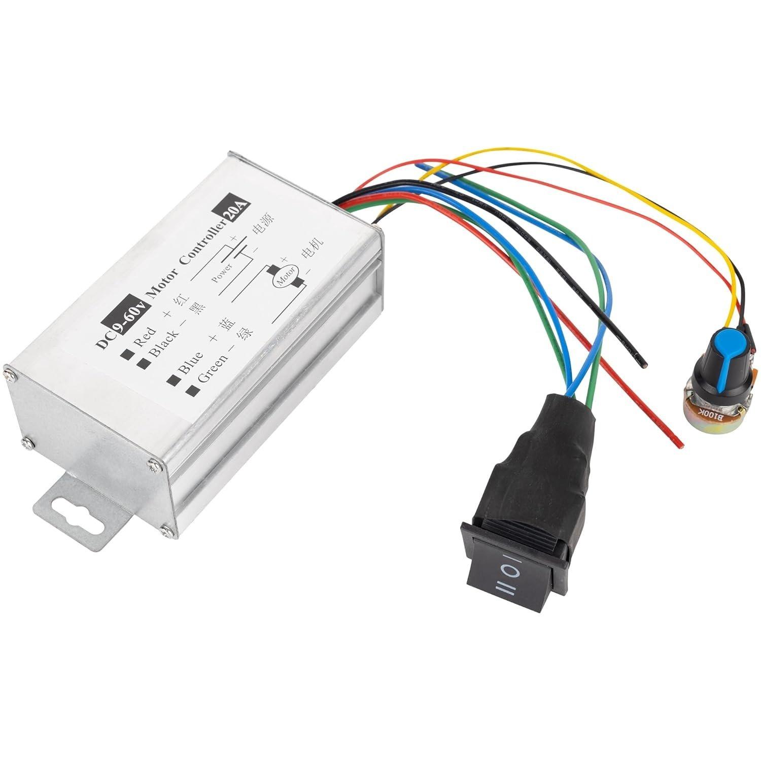 DC Motor Speed Controller with Forward-Brake-Reverse Switch & Adjustable Potentiometer image 0