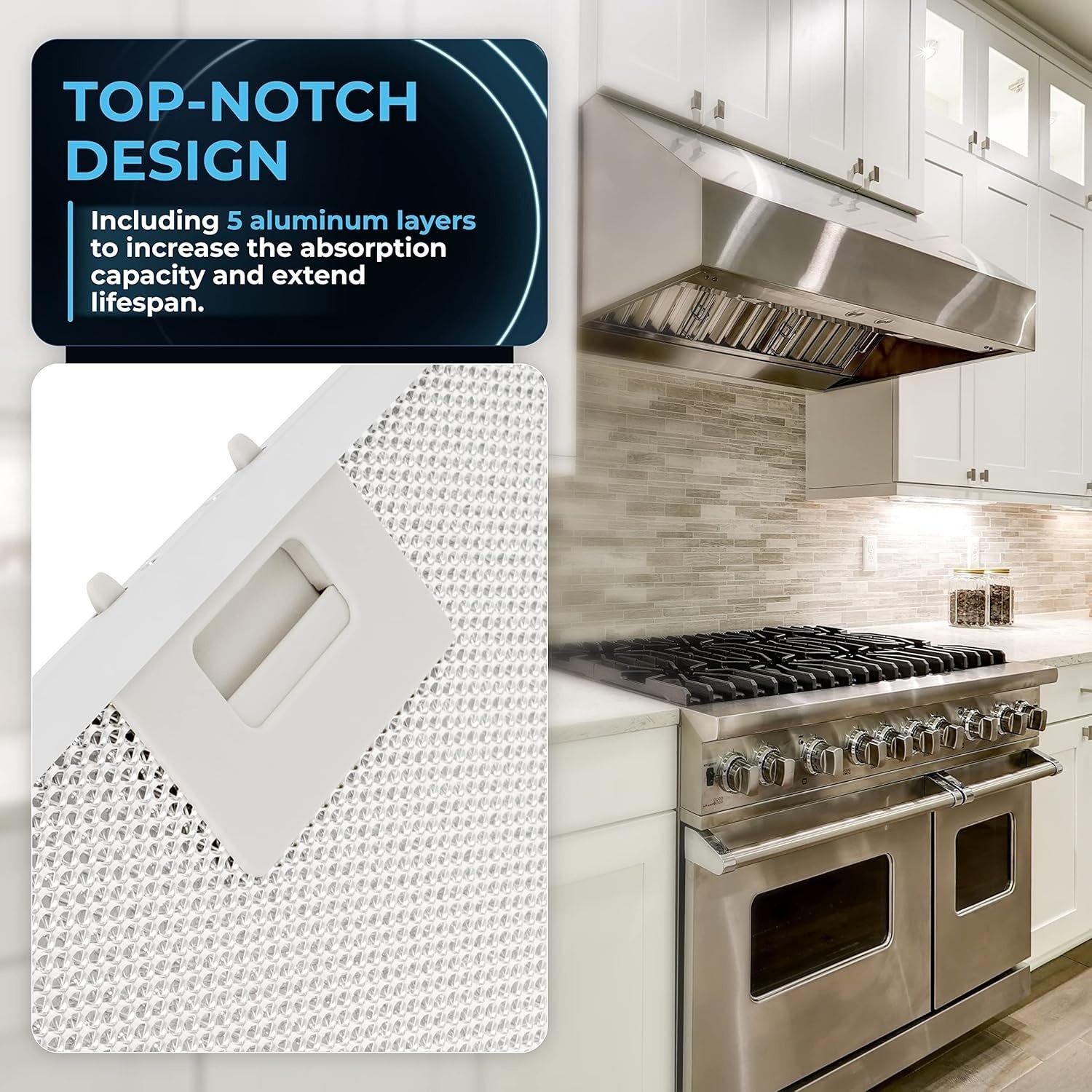 W10169961A Aluminum Mesh Range Hood Grease Filter - Pack of 2 image 2