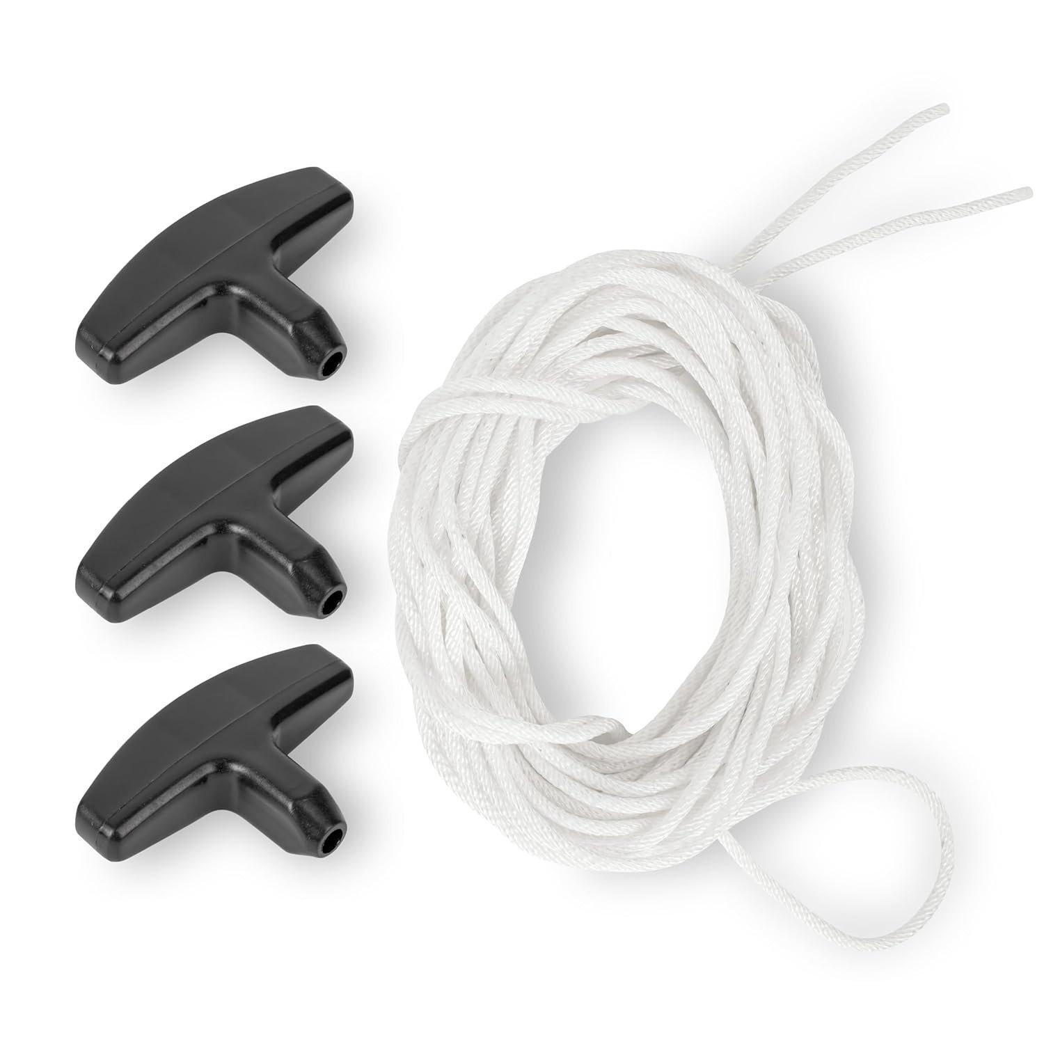 [Lifetime Warranty] Recoil Starter Rope 9/64 inch 3.5mm Pull Cord 40ft with 3 Pieces Starter Handle image 0