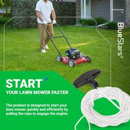 [Lifetime Warranty] Recoil Starter Rope 9/64 inch 3.5mm Pull Cord 40ft with 3 Pieces Starter Handle thumbnail 7