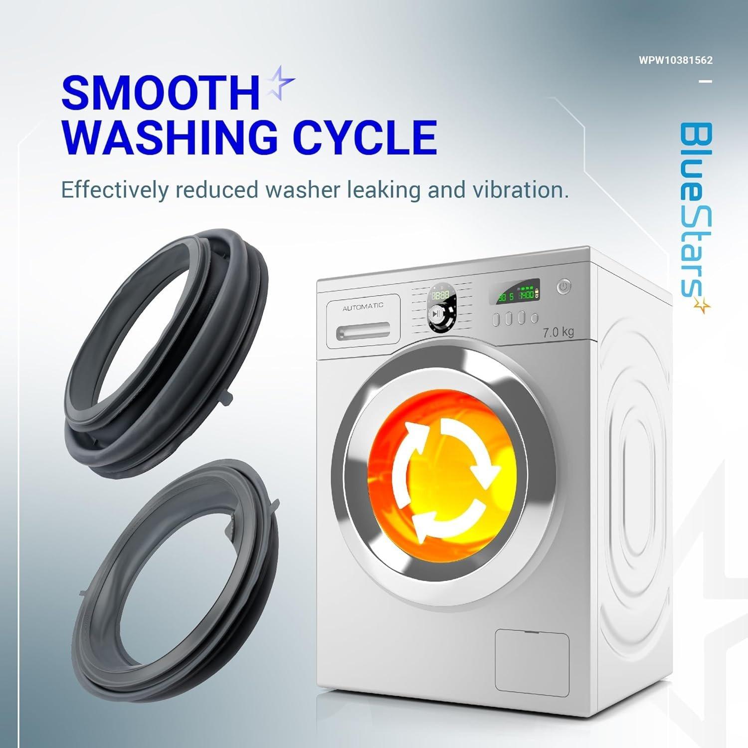 [Lifetime Warranty] WPW10381562 W10290499 Washer Door Boot Seal - Compatible with Maytag Whirlpool Front Load Washer WFW9150WW00 WFW9151YW00 WFW9250WW00 - Replaces W10381562 PS3632809 2229552 image 4