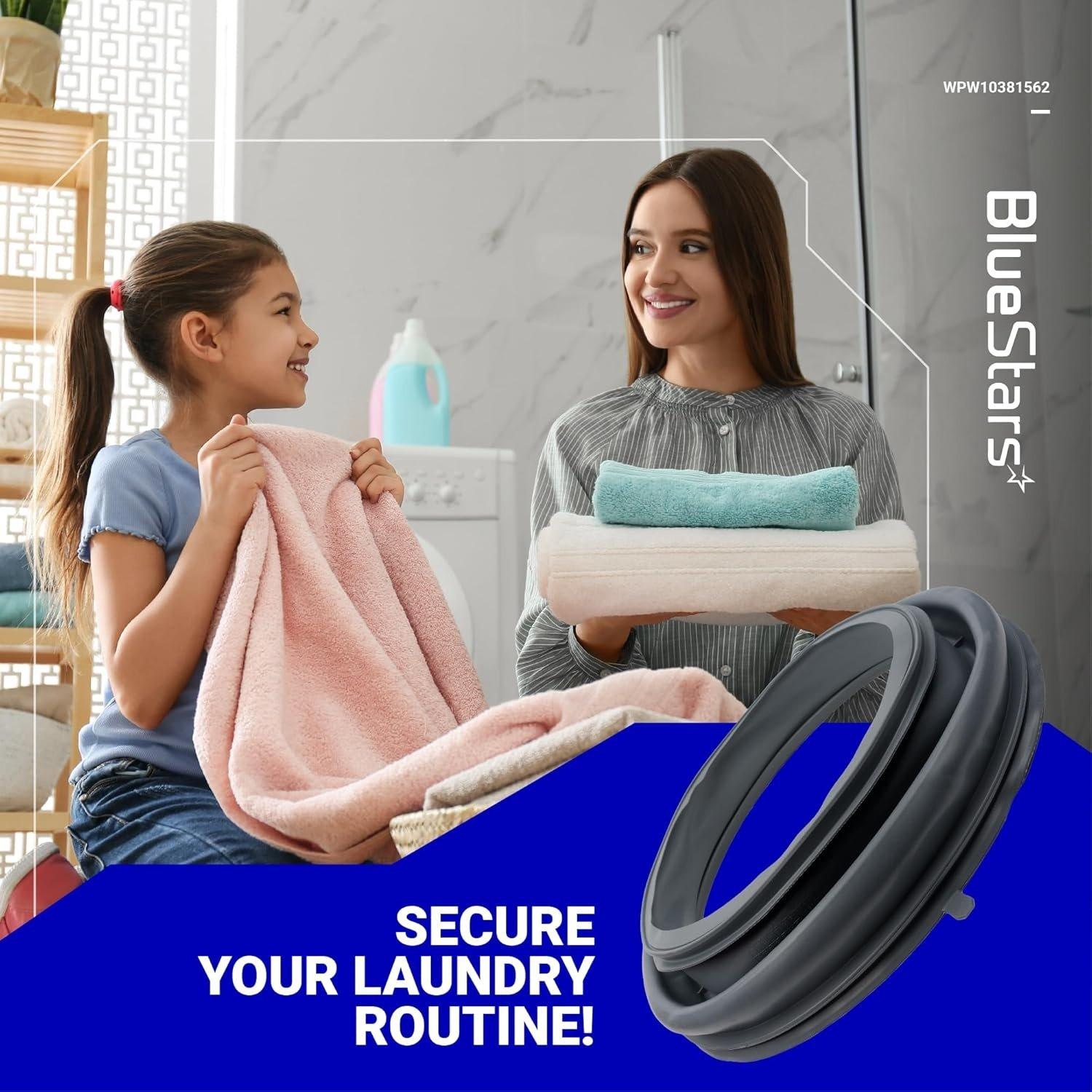 [Lifetime Warranty] WPW10381562 W10290499 Washer Door Boot Seal - Compatible with Maytag Whirlpool Front Load Washer WFW9150WW00 WFW9151YW00 WFW9250WW00 - Replaces W10381562 PS3632809 2229552 image 6