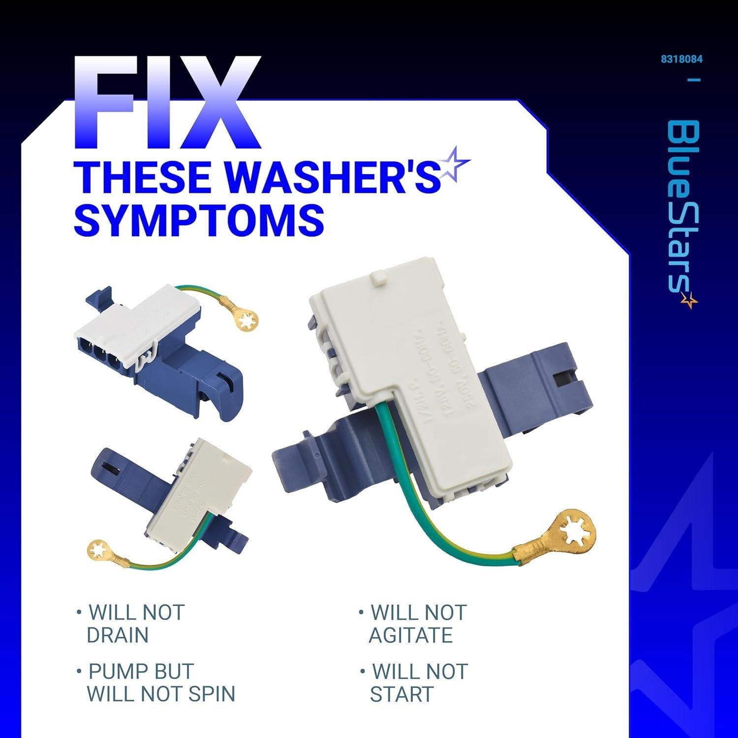 [Lifetime Warranty] 8318084 PN8318084 Washer Lid Switch - Compatible with Whirlpool Kenmore Maytag Washers - Replaces AP3180933 PS886960 WP8318084 AP6012742 ES8084 PS11745957 - Pack of 4 image 4