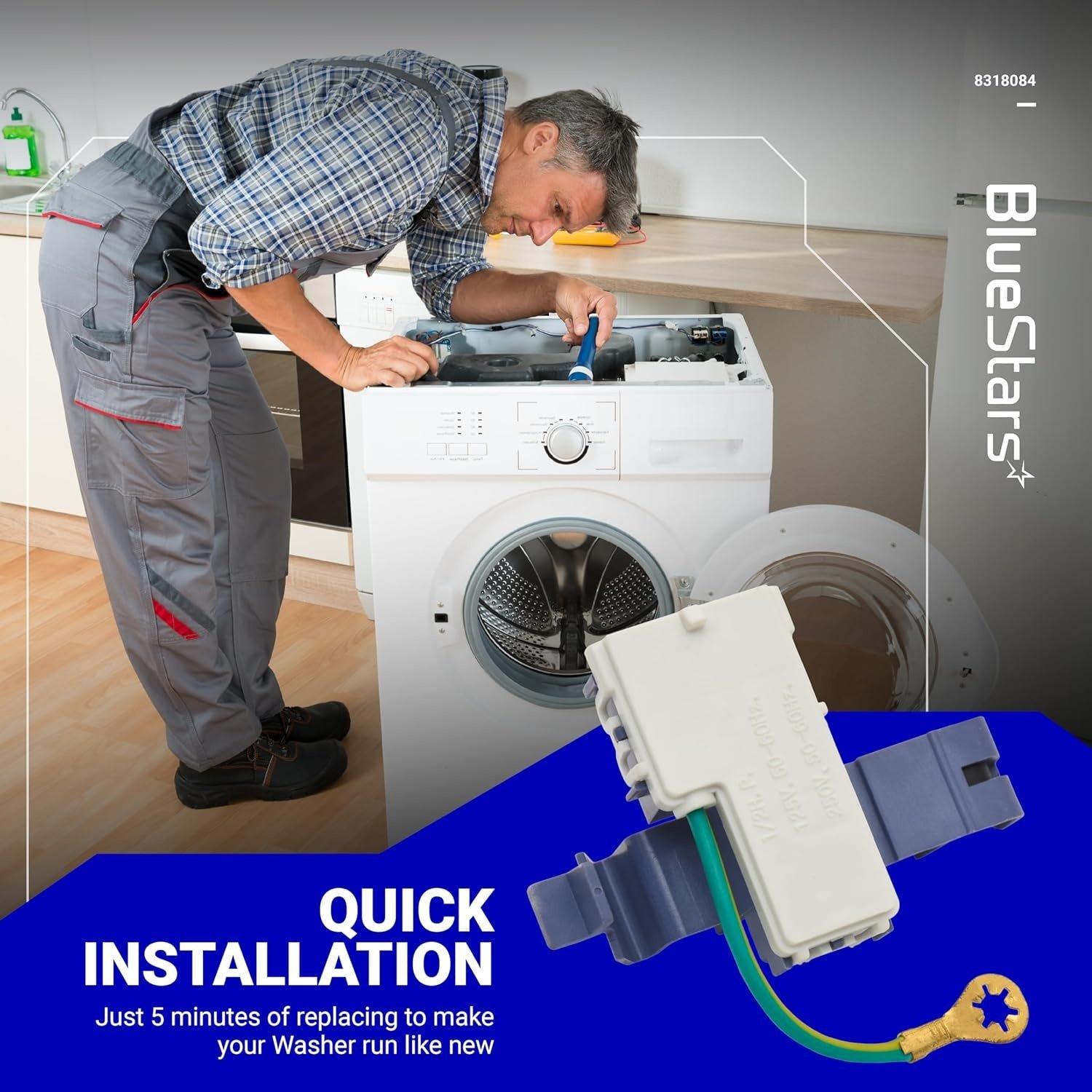 [Lifetime Warranty] 8318084 PN8318084 Washer Lid Switch - Compatible with Whirlpool Kenmore Maytag Washers - Replaces AP3180933 PS886960 WP8318084 AP6012742 ES8084 PS11745957 - Pack of 4 image 2